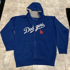 Los Angeles Dodgers Antigua Victory Pullover Hoodie SZ Large Embroidered